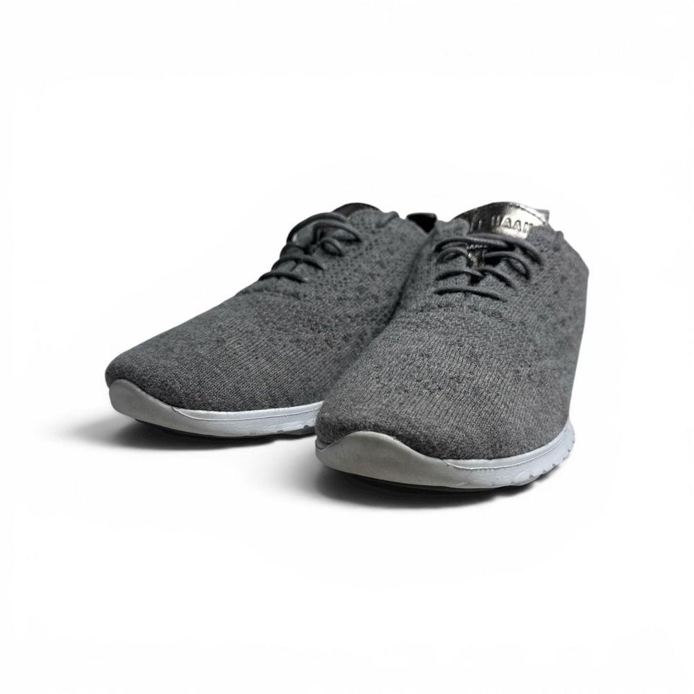 ole Haan ZERØGRAND Stitchlite Gray Knit Oxford Sneakers Women's 8B